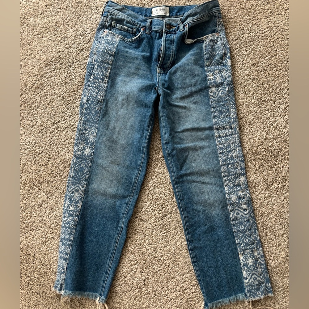 Free people we the free Aztec jeans and black flares